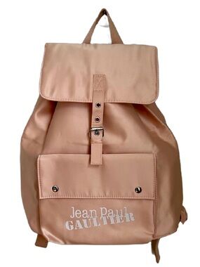 Adorable Jean Paul Gaultier pink satin backpack